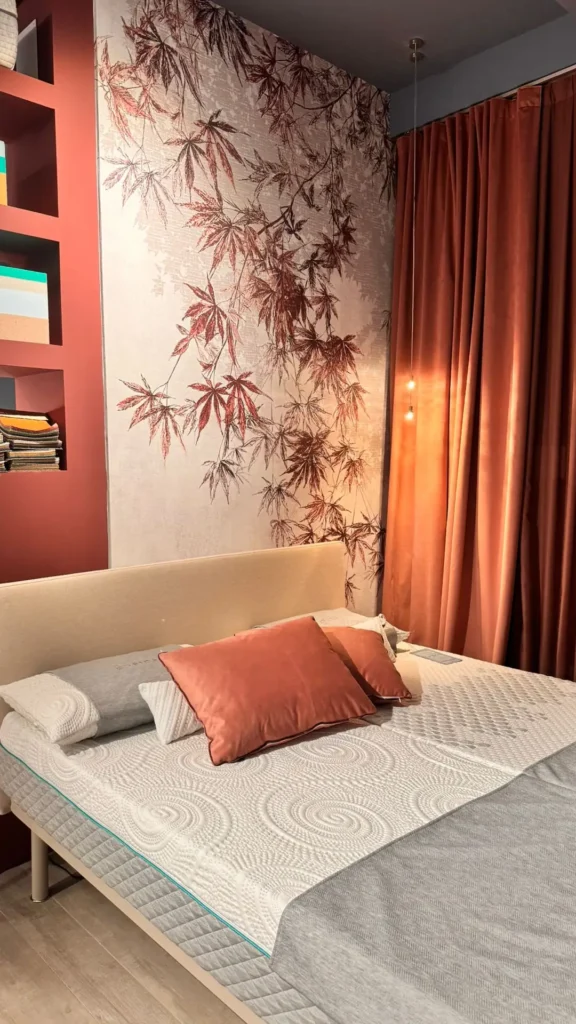 carta da parati showroom materassi